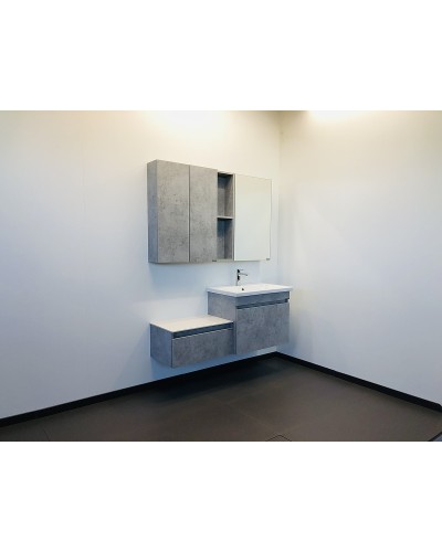 Тумба с раковиной Comforty Осло 70ПД 00-00006118 подвесная Бетон светлый