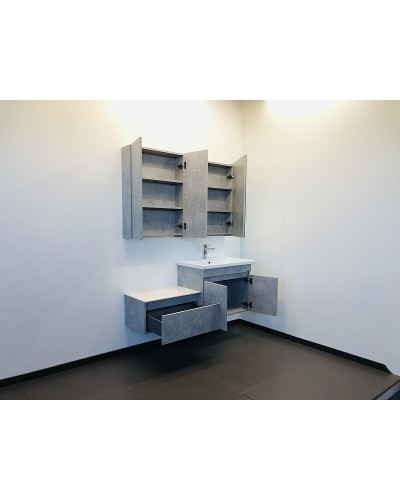 Тумба с раковиной Comforty Осло 70ПД 00-00006118 подвесная Бетон светлый