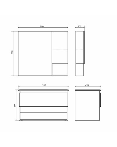 Тумба с раковиной Comforty Бордо 90 00-00006671 подвесная Дуб темно-коричневый