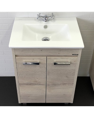 Тумба с раковиной Comforty Марио 60 00-00005206 Дуб дымчатый