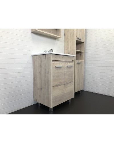 Тумба с раковиной Comforty Марио 60 00-00005206 Дуб дымчатый