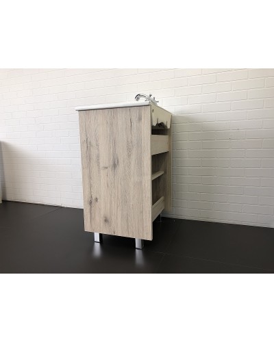 Тумба с раковиной Comforty Марио 60 00-00005206 Дуб дымчатый