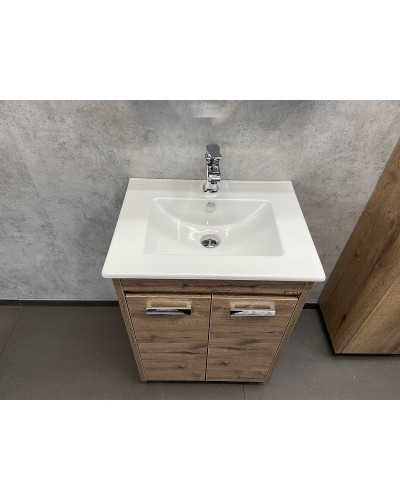 Тумба с раковиной Comforty Марио 60 00-00004155 Дуб темный