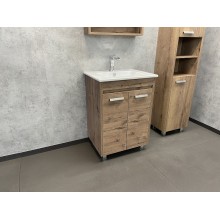 Тумба с раковиной Comforty Марио 60 00-00004155 Дуб темный