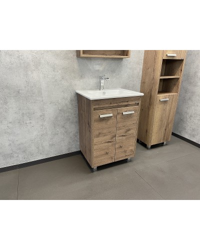 Тумба с раковиной Comforty Марио 60 00-00004155 Дуб темный