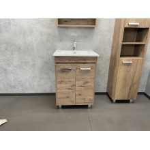 Тумба с раковиной Comforty Марио 60 00-00004155 Дуб темный