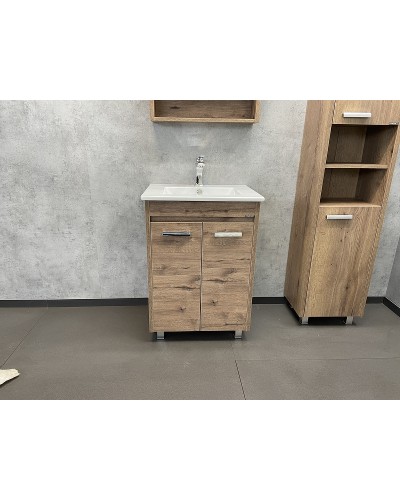 Тумба с раковиной Comforty Марио 60 00-00004155 Дуб темный