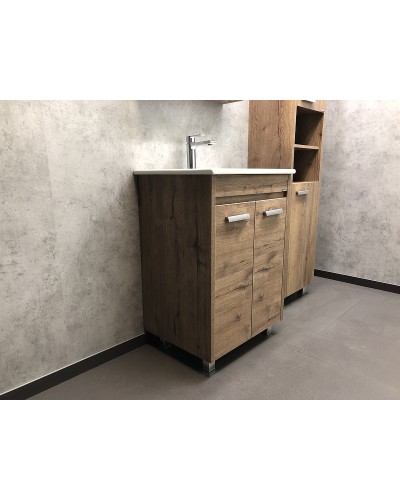 Тумба с раковиной Comforty Марио 60 00-00004155 Дуб темный