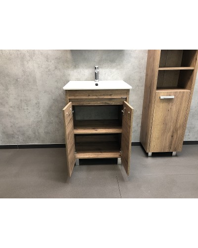 Тумба с раковиной Comforty Марио 60 00-00004155 Дуб темный