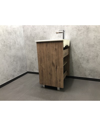 Тумба с раковиной Comforty Марио 60 00-00004155 Дуб темный
