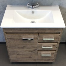 Тумба с раковинами Comforty Марио 75 00-00004157 Дуб темный