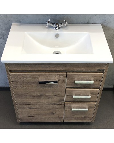 Тумба с раковинами Comforty Марио 75 00-00004157 Дуб темный