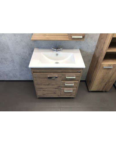 Тумба с раковинами Comforty Марио 75 00-00004157 Дуб темный