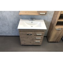 Тумба с раковинами Comforty Марио 75 00-00004157 Дуб темный