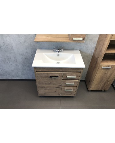 Тумба с раковинами Comforty Марио 75 00-00004157 Дуб темный