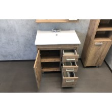 Тумба с раковинами Comforty Марио 75 00-00004157 Дуб темный