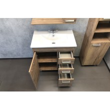 Тумба с раковинами Comforty Марио 75 00-00004157 Дуб темный