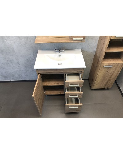 Тумба с раковинами Comforty Марио 75 00-00004157 Дуб темный