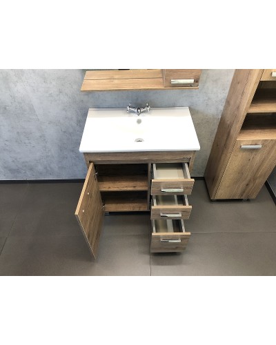 Тумба с раковинами Comforty Марио 75 00-00004157 Дуб темный