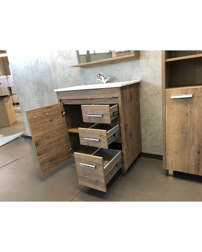 Тумба с раковинами Comforty Марио 75 00-00004157 Дуб темный