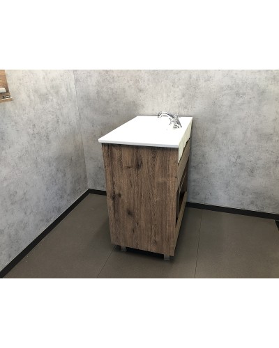 Тумба с раковинами Comforty Марио 75 00-00004157 Дуб темный