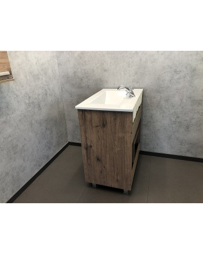 Тумба с раковинами Comforty Марио 75 00-00004157 Дуб темный