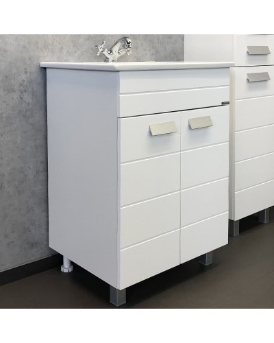 Тумба с раковиной Comforty Модена М-60 00-00001642 Белая матовая