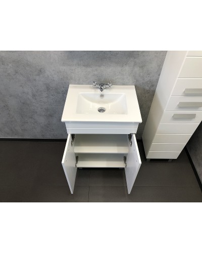 Тумба с раковиной Comforty Модена М-60 00-00001642 Белая матовая