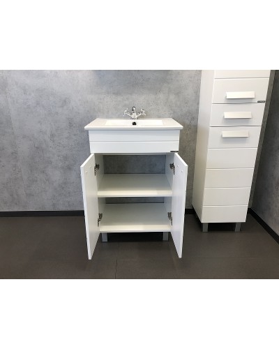 Тумба с раковиной Comforty Модена М-60 00-00001642 Белая матовая