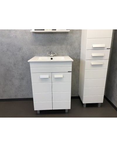 Тумба с раковиной Comforty Модена М-60 00-00001642 Белая матовая