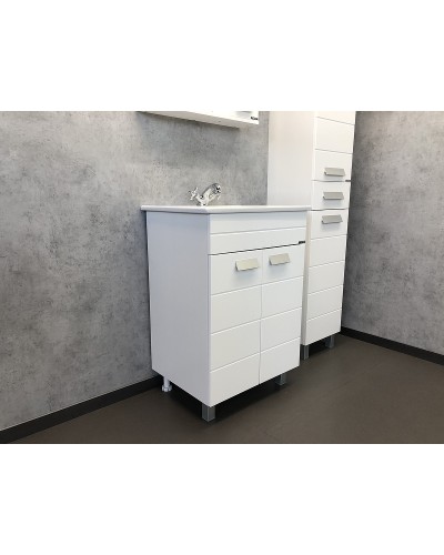 Тумба с раковиной Comforty Модена М-60 00-00001642 Белая матовая