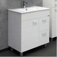 Тумба с раковиной Comforty Модена М-75 00-00001643 Белая матовая