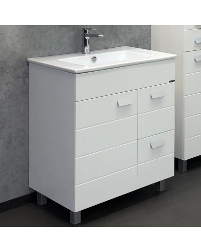 Тумба с раковиной Comforty Модена М-75 00-00001643 Белая матовая