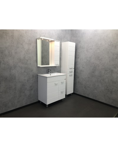 Тумба с раковиной Comforty Модена М-75 00-00001643 Белая матовая