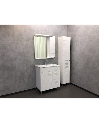 Тумба с раковиной Comforty Модена М-75 00-00001643 Белая матовая