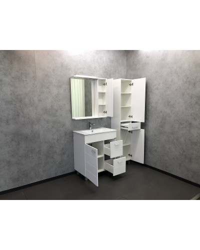 Тумба с раковиной Comforty Модена М-75 00-00001643 Белая матовая