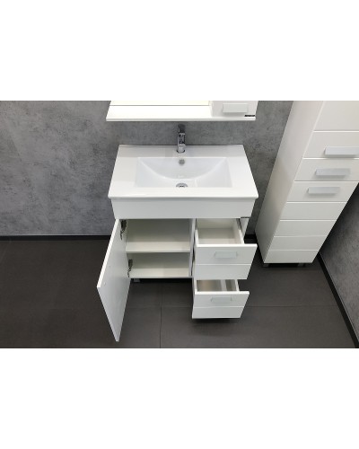 Тумба с раковиной Comforty Модена М-75 00-00001643 Белая матовая