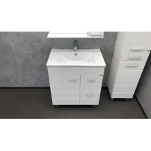Тумба с раковиной Comforty Модена М-75 00-00001643 Белая матовая