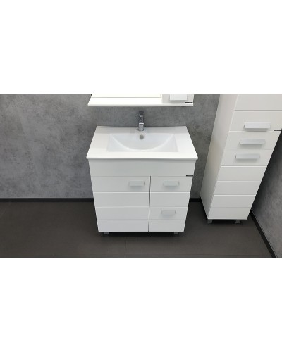 Тумба с раковиной Comforty Модена М-75 00-00001643 Белая матовая