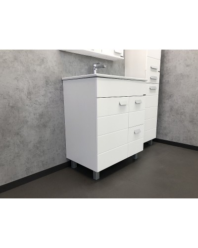 Тумба с раковиной Comforty Модена М-75 00-00001643 Белая матовая