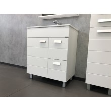 Тумба с раковиной Comforty Модена М-75 00-00001643 Белая матовая