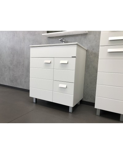 Тумба с раковиной Comforty Модена М-75 00-00001643 Белая матовая