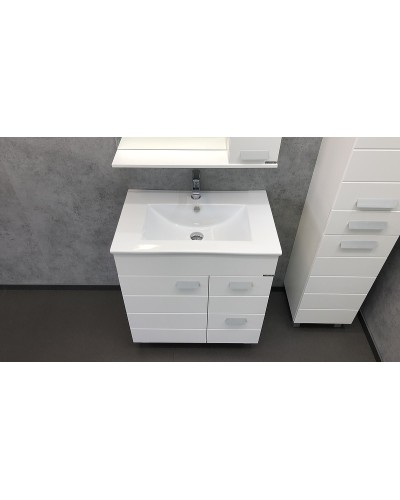 Тумба с раковиной Comforty Модена М-75 00-00001643 Белая матовая