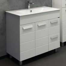 Тумба с раковиной Comforty Модена М-90 00-00001644 Белая матовая