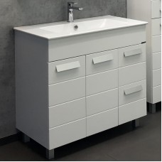 Тумба с раковиной Comforty Модена М-90 00-00001644 Белая матовая