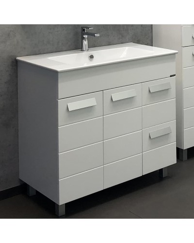 Тумба с раковиной Comforty Модена М-90 00-00001644 Белая матовая