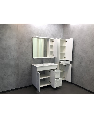 Тумба с раковиной Comforty Модена М-90 00-00001644 Белая матовая