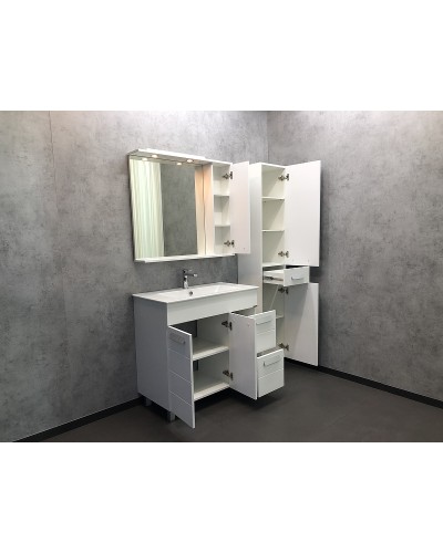 Тумба с раковиной Comforty Модена М-90 00-00001644 Белая матовая