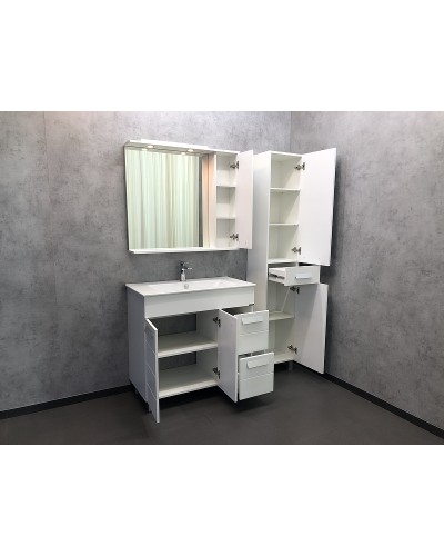 Тумба с раковиной Comforty Модена М-90 00-00001644 Белая матовая