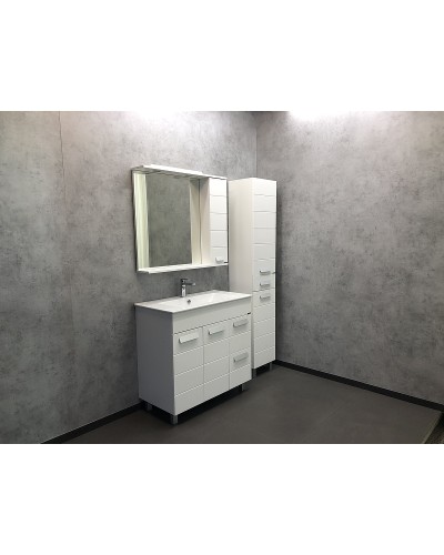 Тумба с раковиной Comforty Модена М-90 00-00001644 Белая матовая